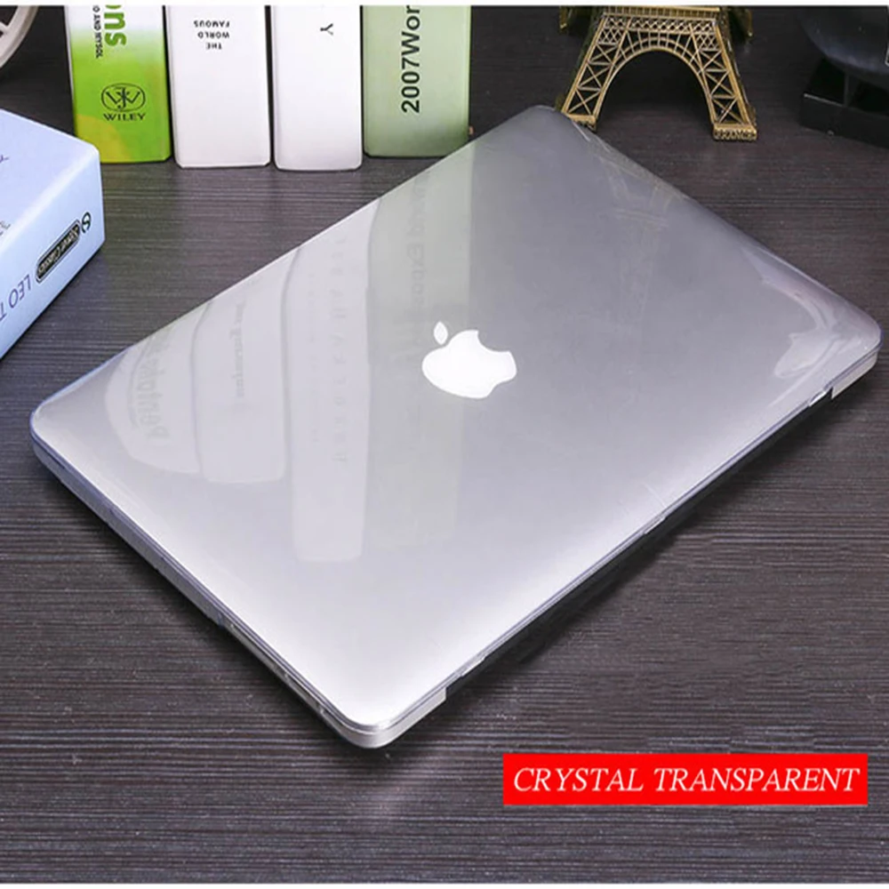 crystal Transparent Чехол для ноутбука Apple Macbook Mac book Air Pro retina Сенсорный бар 11 12 13 15 дюймов матовый жесткий чехол для ноутбука 13,3 сумка оболочка - Цвет: crystal Transparent
