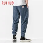 RUIHUO 2022, вельветовые шаровары, мужские джоггеры, мужские брюки, Корейская уличная одежда, мужские повседневные брюки, спортивный костюм в стиле хип-хоп