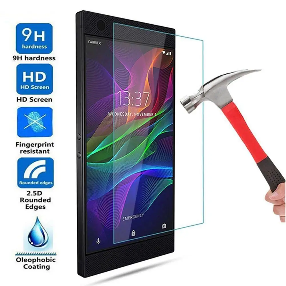 Защитная пленка для экрана Razer Phone 2 Phone2 HD прозрачная защита твердость 9H