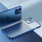 Роскошный прозрачный чехол для телефона с квадратной рамкой для iPhone 12 11 13 Pro Max Mini XR XS Max 7 8 Plus, Прозрачная силиконовая задняя крышка