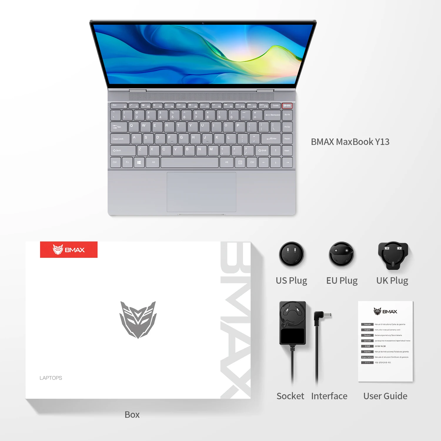BMAX 360 ° Ноутбук 13,3 дюймов Y13 ноутбук Windows 10 8 ГБ ОЗУ 256 ГБ M.2 SATA 2280 SSD 1920*1080 ips Двойная Wifi камера Bluetooth 5,0