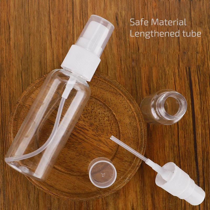 

10pcs Transparent 100ml Empty Spray Bottles Plastic Refillable Container Empty Cosmetic Containers for Perfume Liquid Alcohol