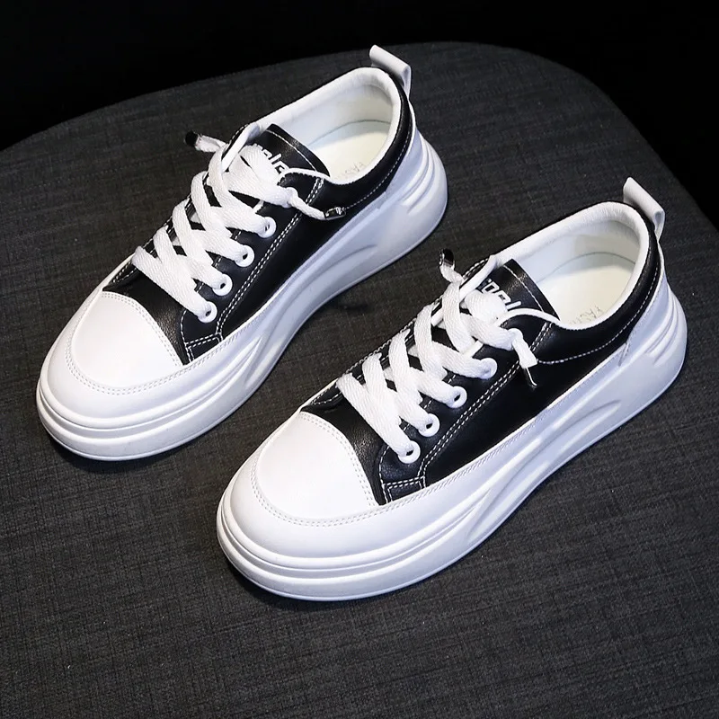 

LEOSOXS Women Casual Shoes White Sneakers 2021 Spring/Autumn Vulcanized Chunky Sneakers For Women Shoes Platform Sneakers Flats