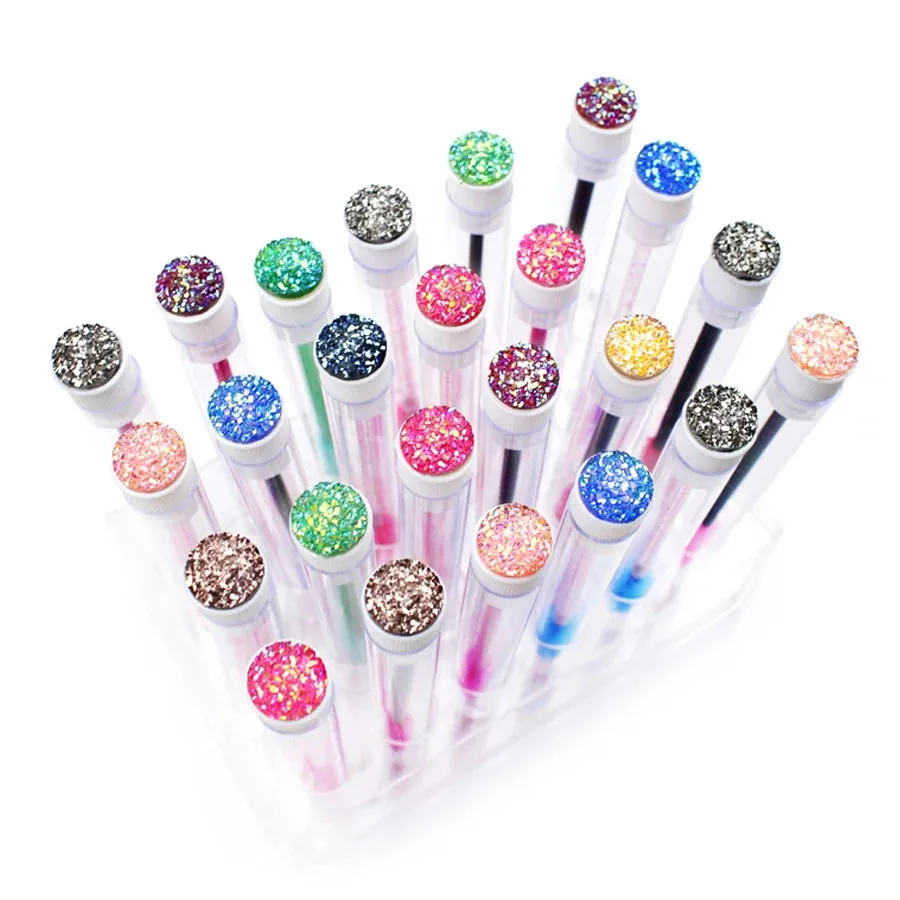 

Eyelash Brush With Diamond Bottom Eyelash Extender Eyebrow Brush Separate Tube Design Mascara Stick Applicator Personal Brush