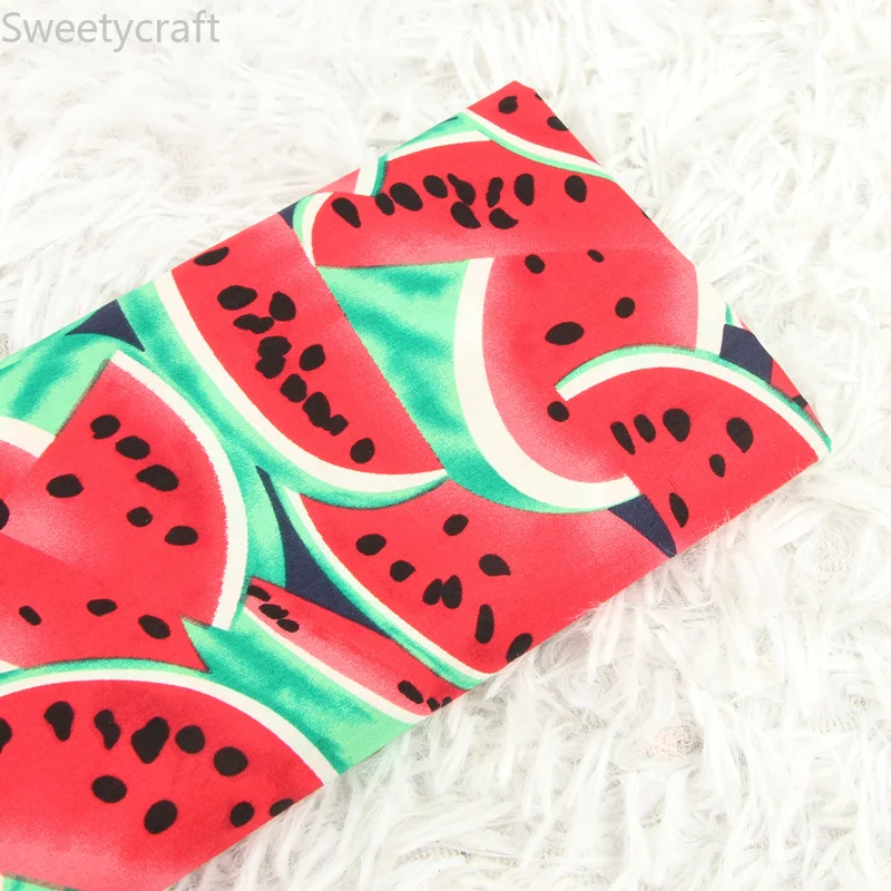 140x50 см Плотная хлопковая ткань поплин арбуз принты Швейные стеганые ткани в