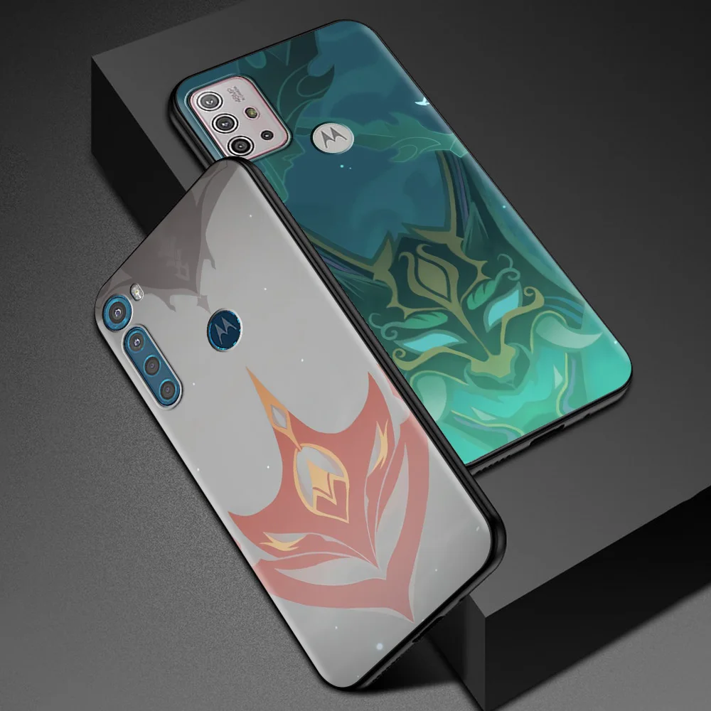 genshin impact icon for motorola one fusion case for moto g10 g9 g8 plus play power one g20 g30 g40 g50 g60 edge 20 phone shell free global shipping