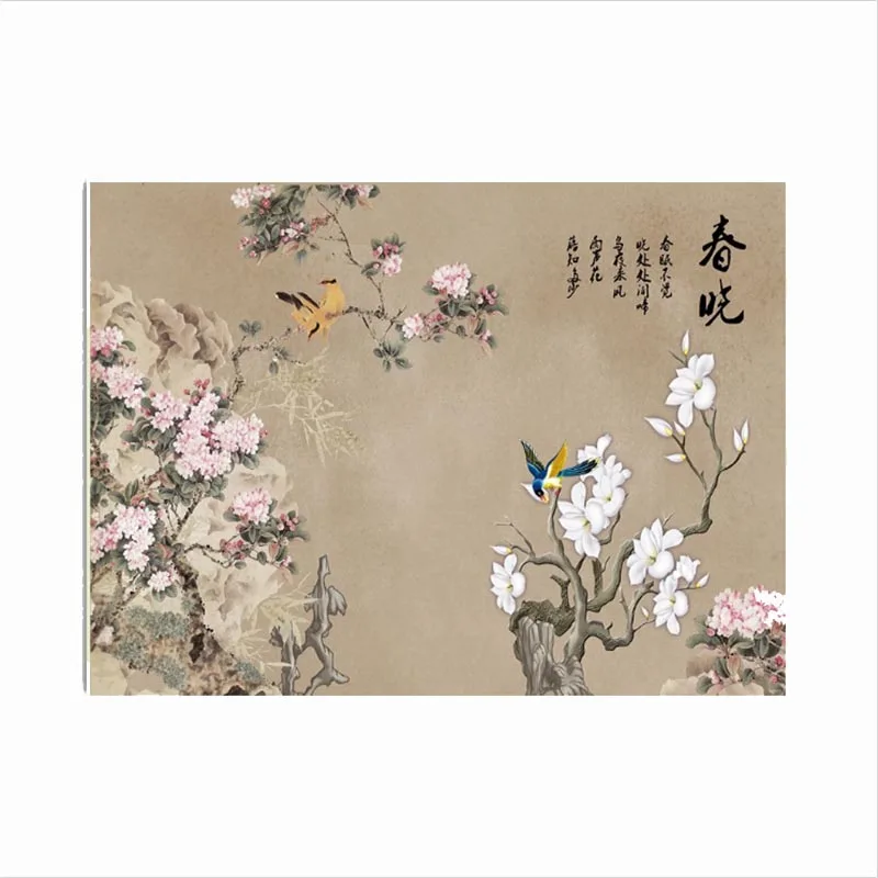 Воздушный поцелуй элегантный китайский Ретро цветок птица Фотофон для гостиной