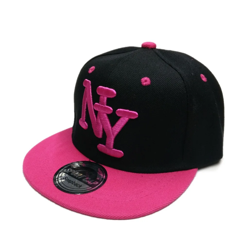 

Letter Ny Embroidered Hip Hop Cap For Boy&Girl Unisex Children Letter Snapback Cap Kids Baseball Cap Sun Hat For 3-8 Years Old