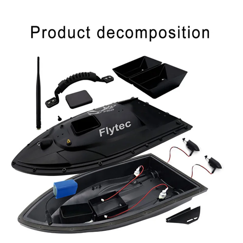 Рыболовная лодка Flytec V500 с дистанционным управлением 50 см 500 м 5 4 км/ч 2 24