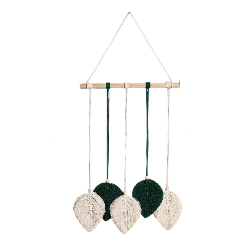 

Tassel Tapestry Wall Decor Leaf Boho Room Decor Macrame Dream Catcher Leaf Macrame Wall Hanging
