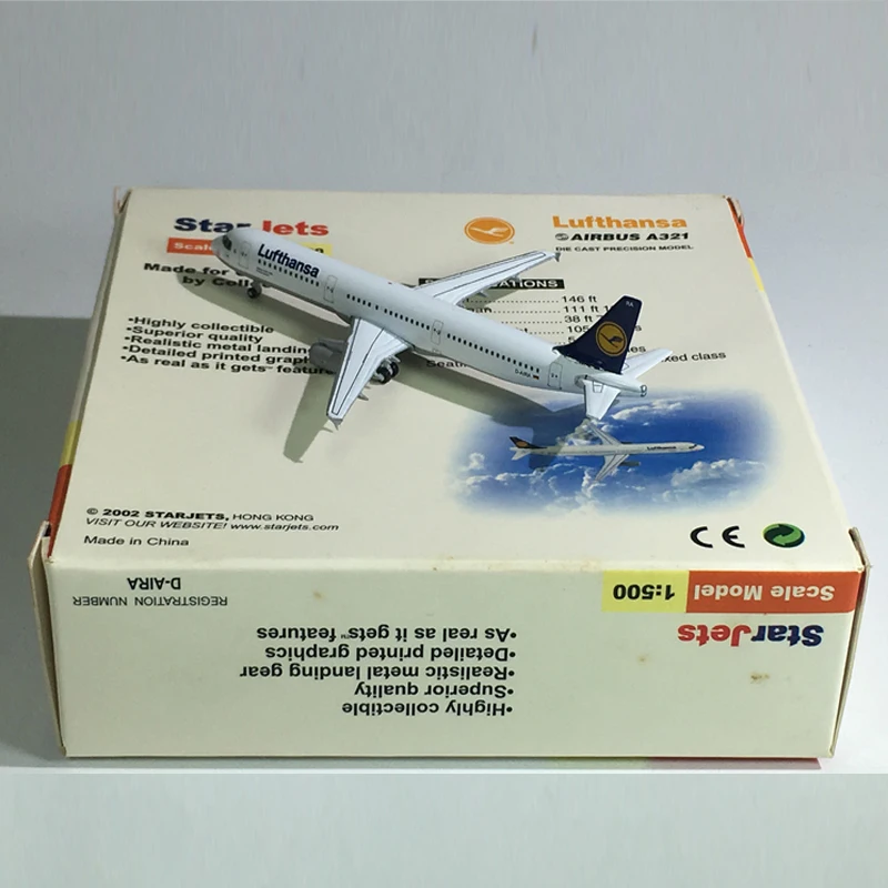Модель самолета A321 D-Aria Lufthansa модель немецкого в масштабе 1:500 металлический