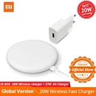 Xiaomi глобальная версия беспроводного зарядного устройства Qi 20 Вт макс. 15 в умная безопасная быстрая зарядка 27 Вт EU зарядное устройство для Xiaomi 9 для iphone 11 X XR