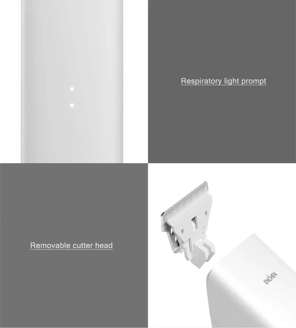 ENCHEN электрический триммер для стрижки волос для мужчин, usb-зарядка, триммер для бороды, антиприклеенные волосы, двухскоростной Керамический Резак, лезвие машинки для стрижки волос