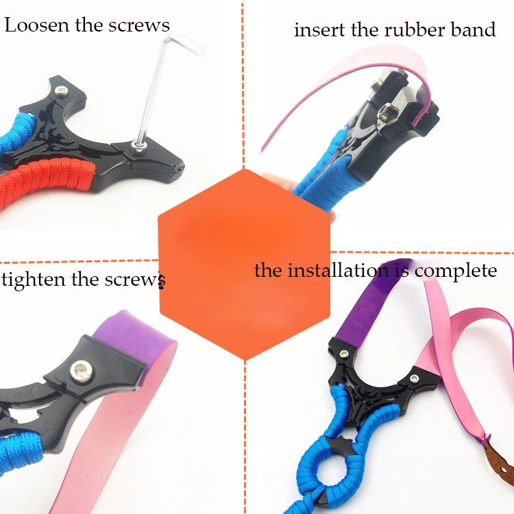 Сплав плоские кожаные Росомаха Рогатка зажим Бесплатная с перекрестной