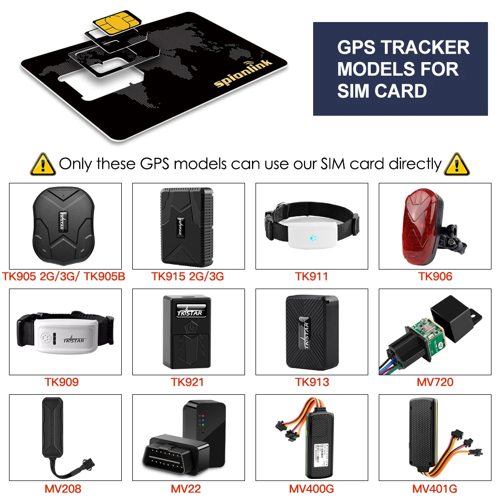 SIM-карта для GPS-трекера модели TK905/TK915/MV22/MV720/TK921/TK913/TK906/TK911/TK909MV208/MV22/MV400G/MV401G |