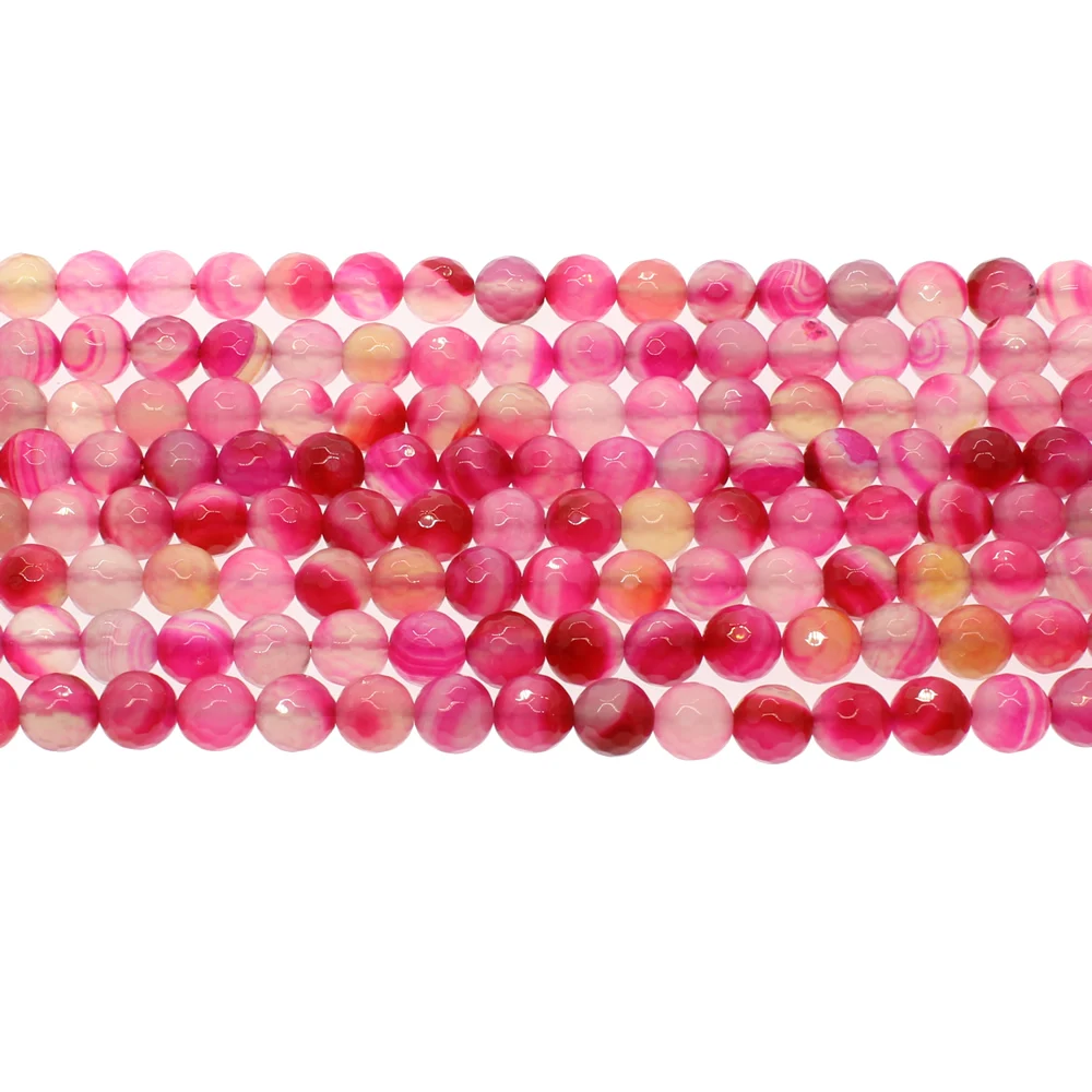 Разноцветные глянцевые круглые бусины из натурального камня для изготовления