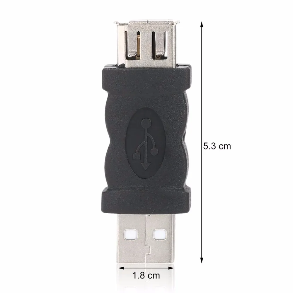

New Arrival Firewire IEEE 1394 6 Pin Female to USB 2.0 Type A Male Adaptor Adapter Cameras Mobile Phones MP3 Player PDAs Black