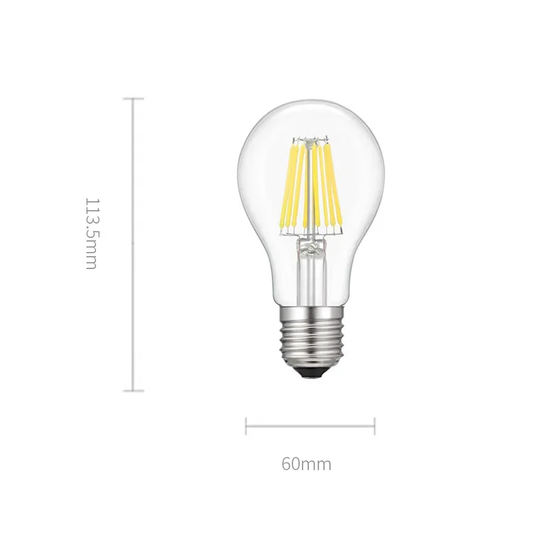 E27 WiFi smart led filament bulb tuya APP control to adjust brightness support Alexa Google voice LED light | Освещение