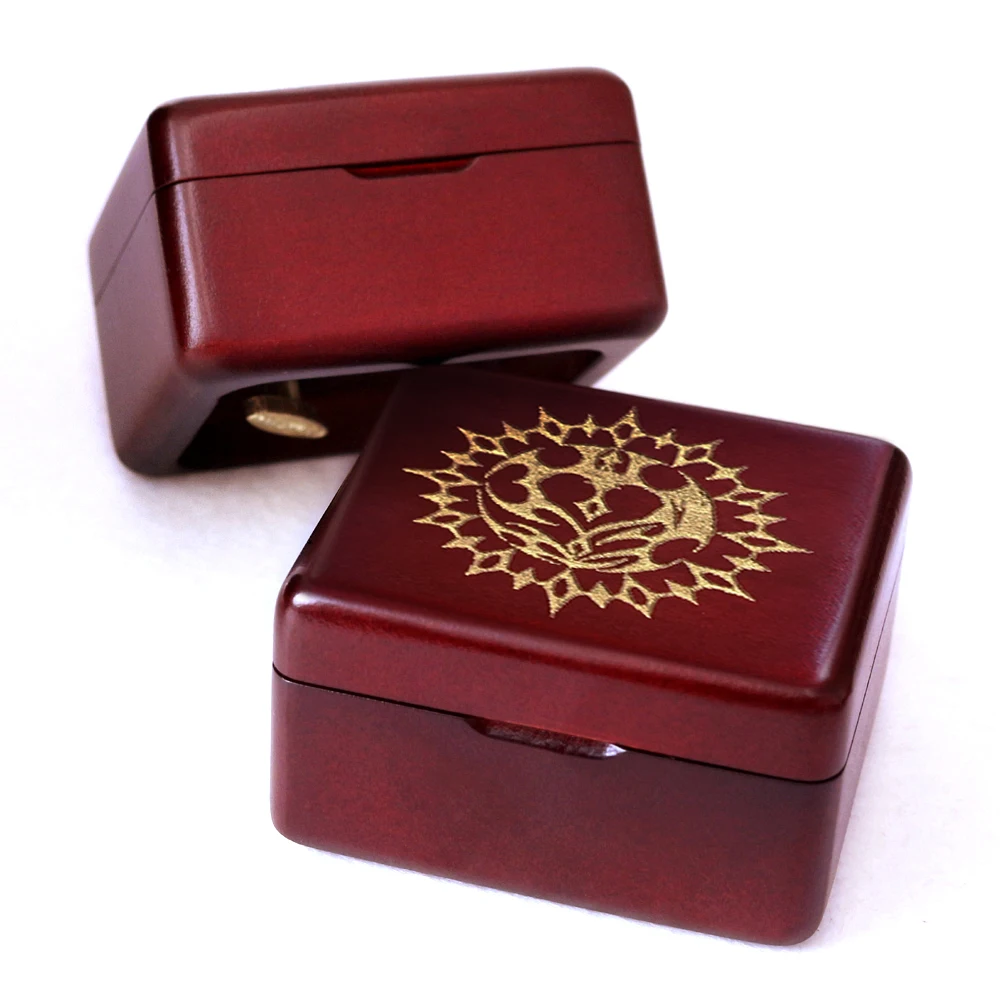 Деревянная музыкальная шкатулка Sinzyo ручной работы Подарочная коробка красного