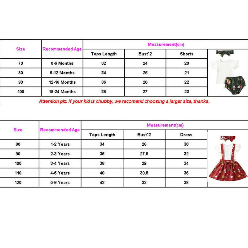 

Xmas Costume Kids Baby Girl Clothes Infant Sister Matching Outfits Short Sleeve Knit Tops Shorts/Dress Overalls 3Pcs Set