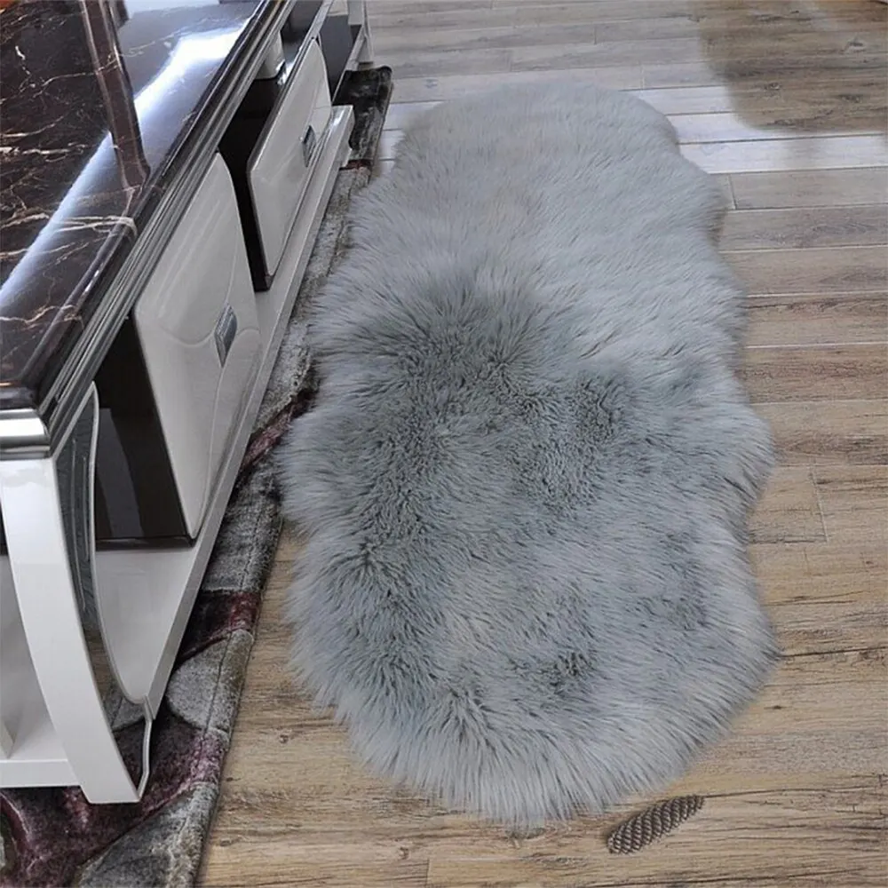 Мягкий овчина небольшой ворсистый ковер Крытый Современный шелковистый меховые коврики гостиная спальня коврик теплый искусственный Текстиль для дома