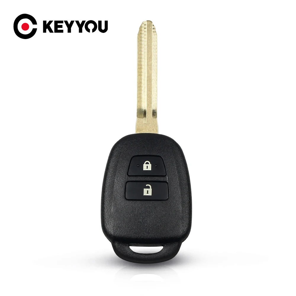 

KEYYOU 20x For Toyota CAMRY Corolla Reiz New Vios RAV4 Crown Key Remote Car Key Shell Case Fob 2 Buttons