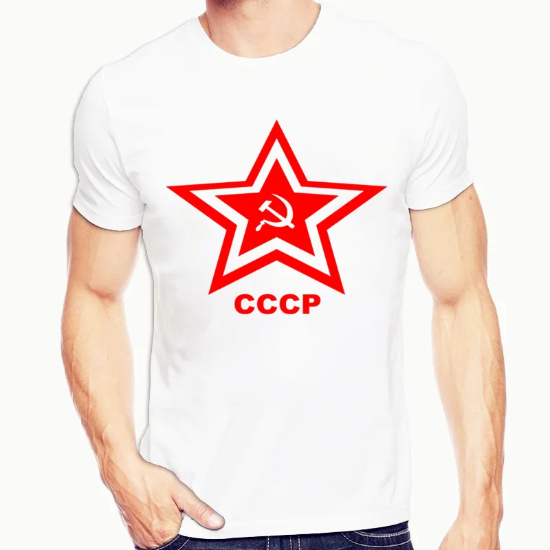 CCCP Россия СССР Советский Союз Москву футболки для мужчин Harajuku забавная Мужская