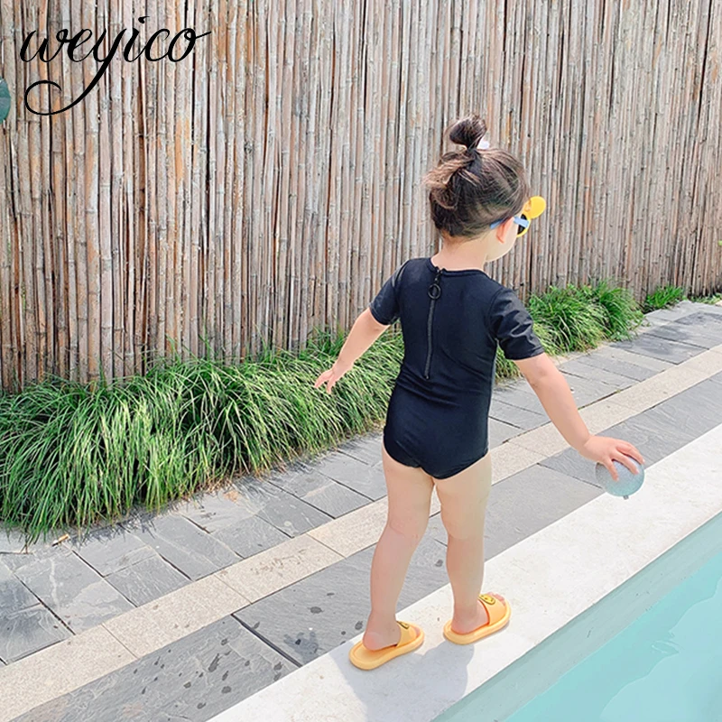 купальник слитный Детский цельный купальный костюм для маленьких девочек