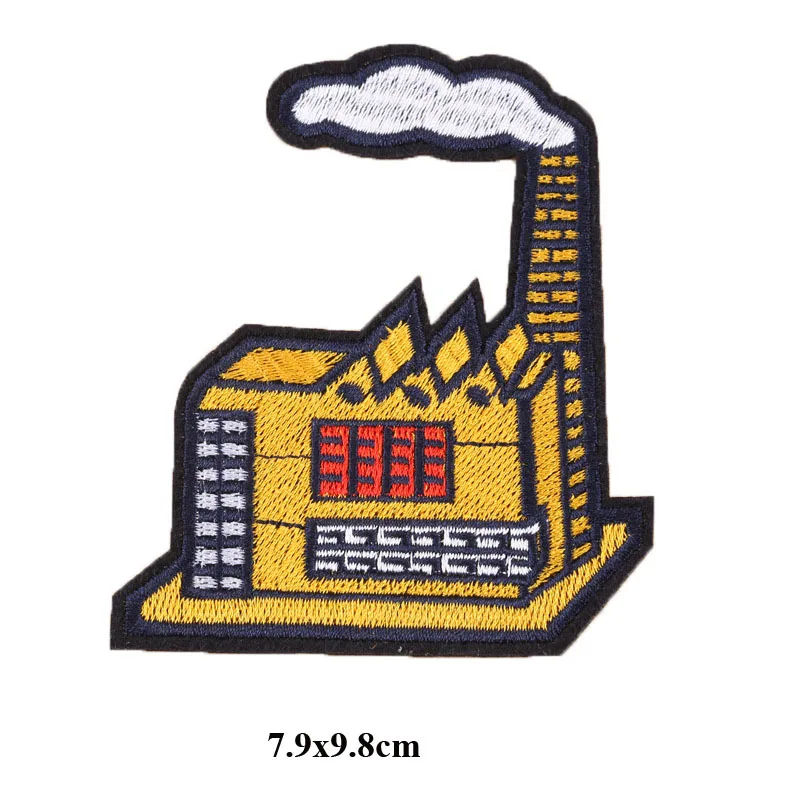 Building Music Guitar House Patch Badges Embroidered Applique Sewing Iron On Clothes Garment Apparel Accessories Sew Badge | Дом и сад