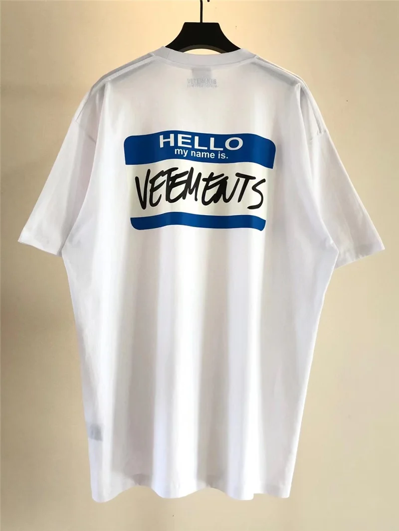 

2021ss Vetements Logo T Shirt Men Women 1:1 High Quality Sign Text Graphic Printed Vetements Tee VTM Tops Oversized