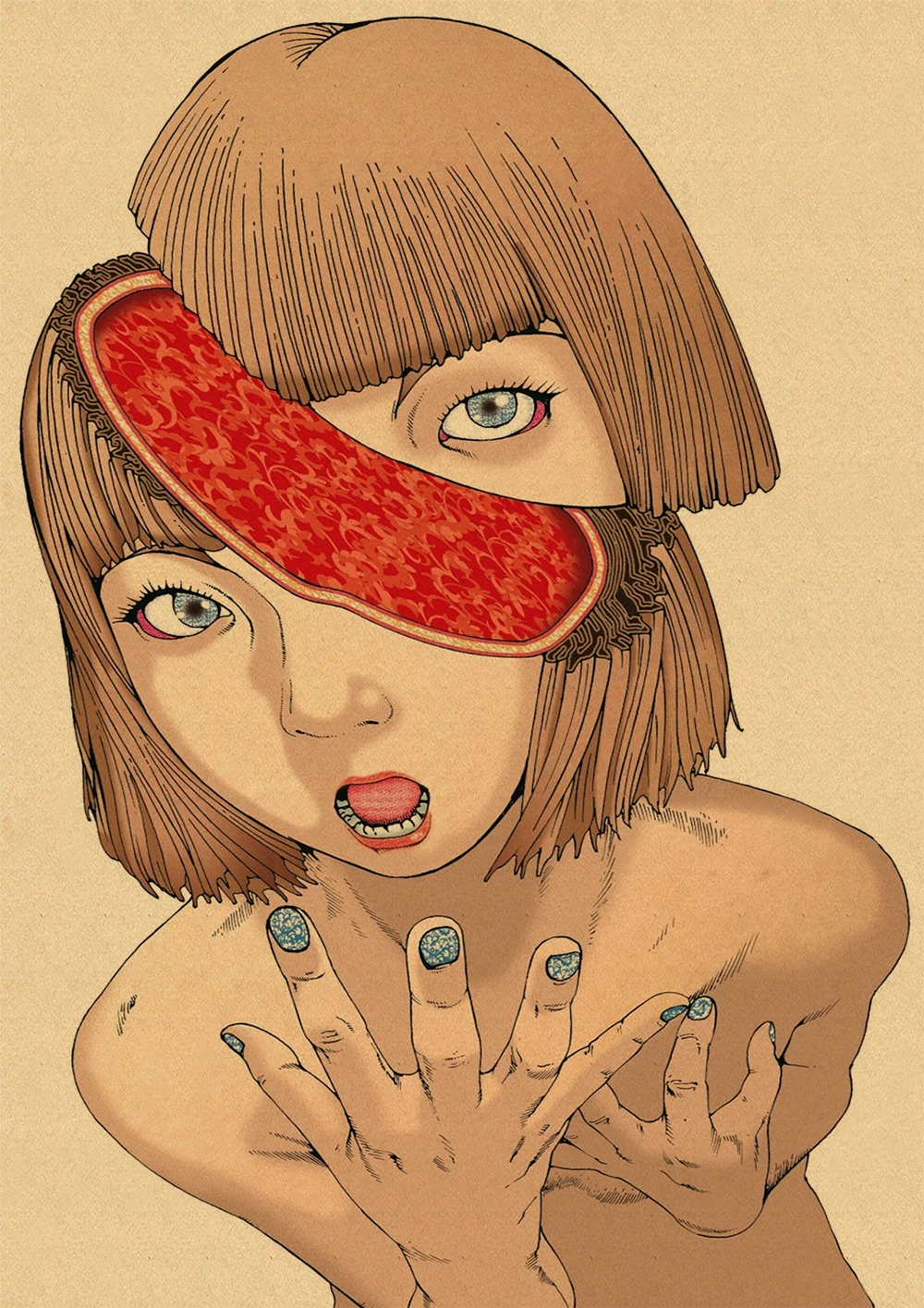 Купите 3 и получите 4 один плакат из сериала ужасов комиксов Shintaro Kago современные