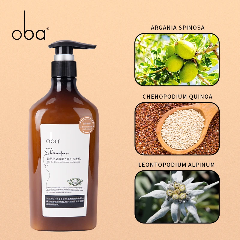 Шампунь для восстановления окрашенных/завитых волос Oba окрашенный и