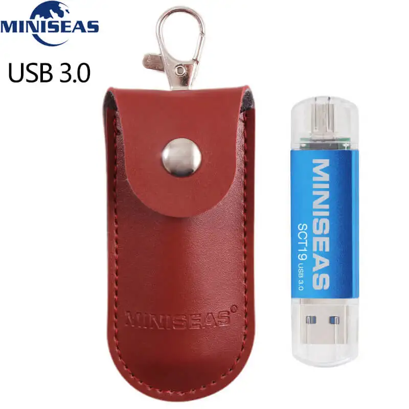 blue with Rbag Usb 3,0 Miniseas OTG USB флеш-накопитель для смартфонов/планшетов/ПК 8 ГБ 16 ГБ 32 ГБ 64 Гб 128 ГБ флеш-накопитель высокоскоростной флеш-накопитель - Цвет: blue with Rbag