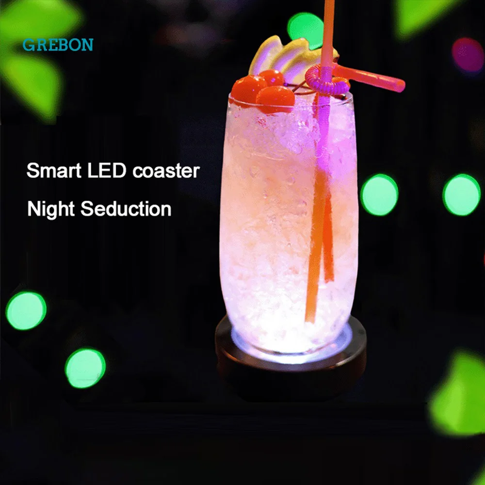 Подстаканник светильник коврик Светодиодная панель держатель для стеклянной