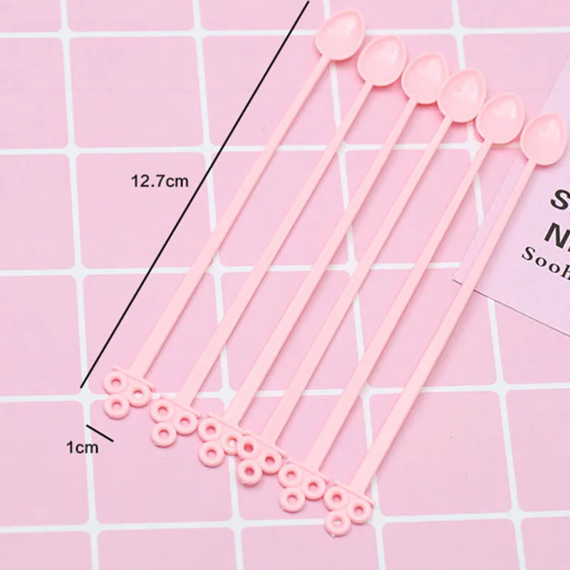 SUEF 30 шт./компл. пластиковая ложка для перемешивания кофе мини конфетный цвет