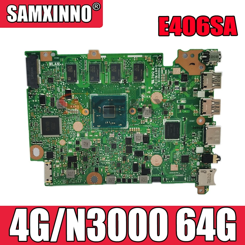 

90NB0HK0-R00090 E406SAS 4G/N3000 64G-SSD материнская плата для ноутбука ASUS VivoBook E406SAS E406SA E406S системная плата материнская плата