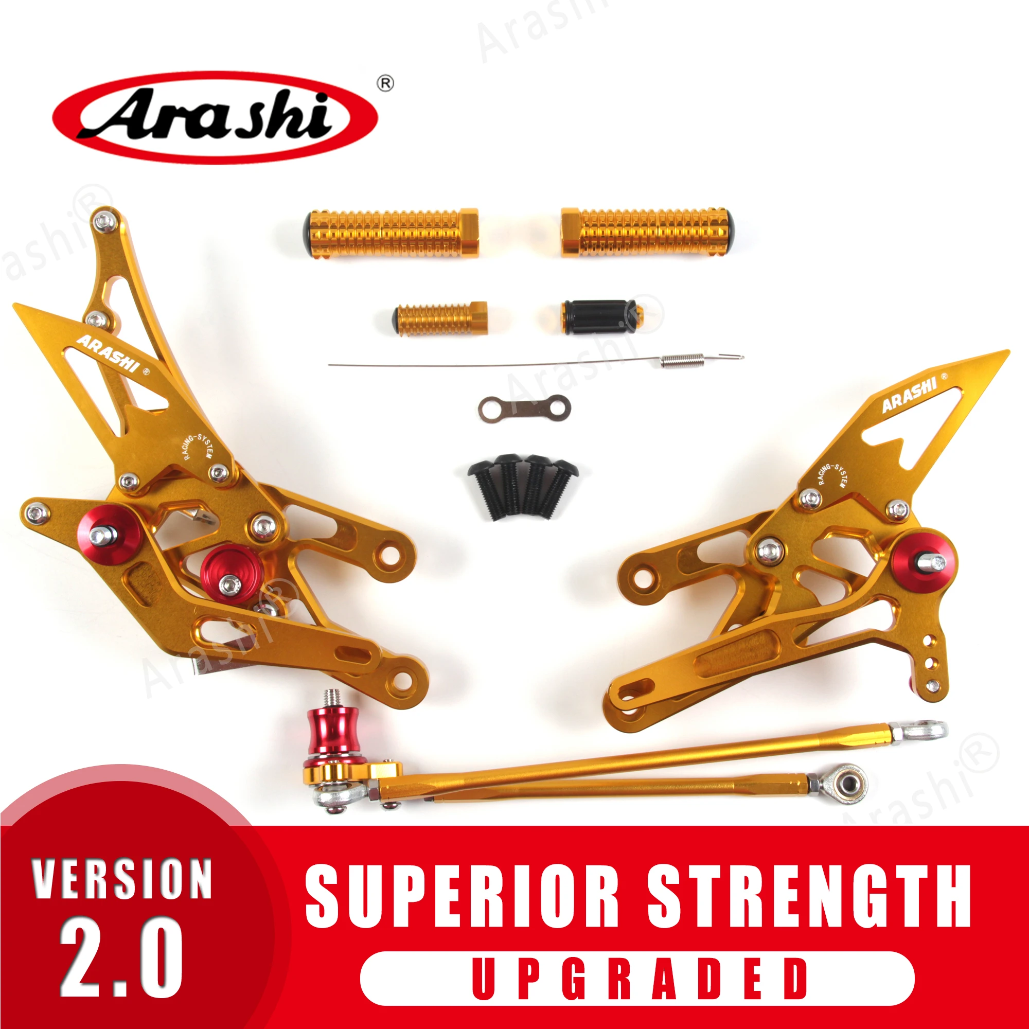 Arashi Регулируемая подставка для ног HONDA CBR1000RR 2004 2005 2006 2007 комплекты задних подножек