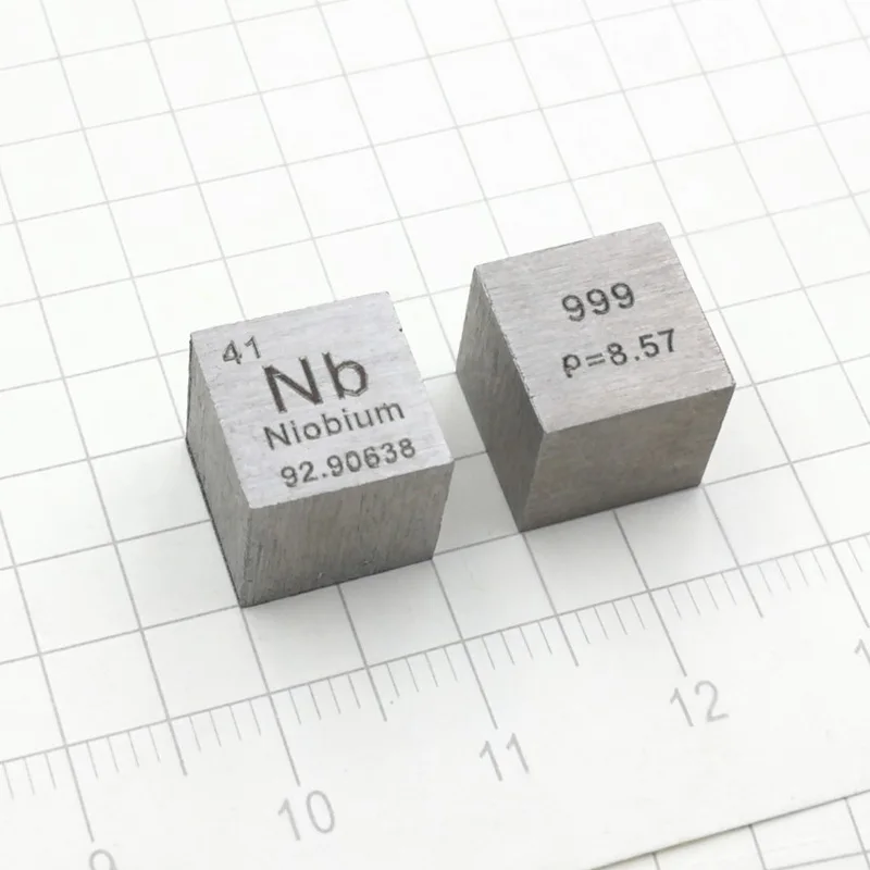 10 мм Niobium Nb кубик для периодической таблицы 99.9% чистый ниобиевый кубический