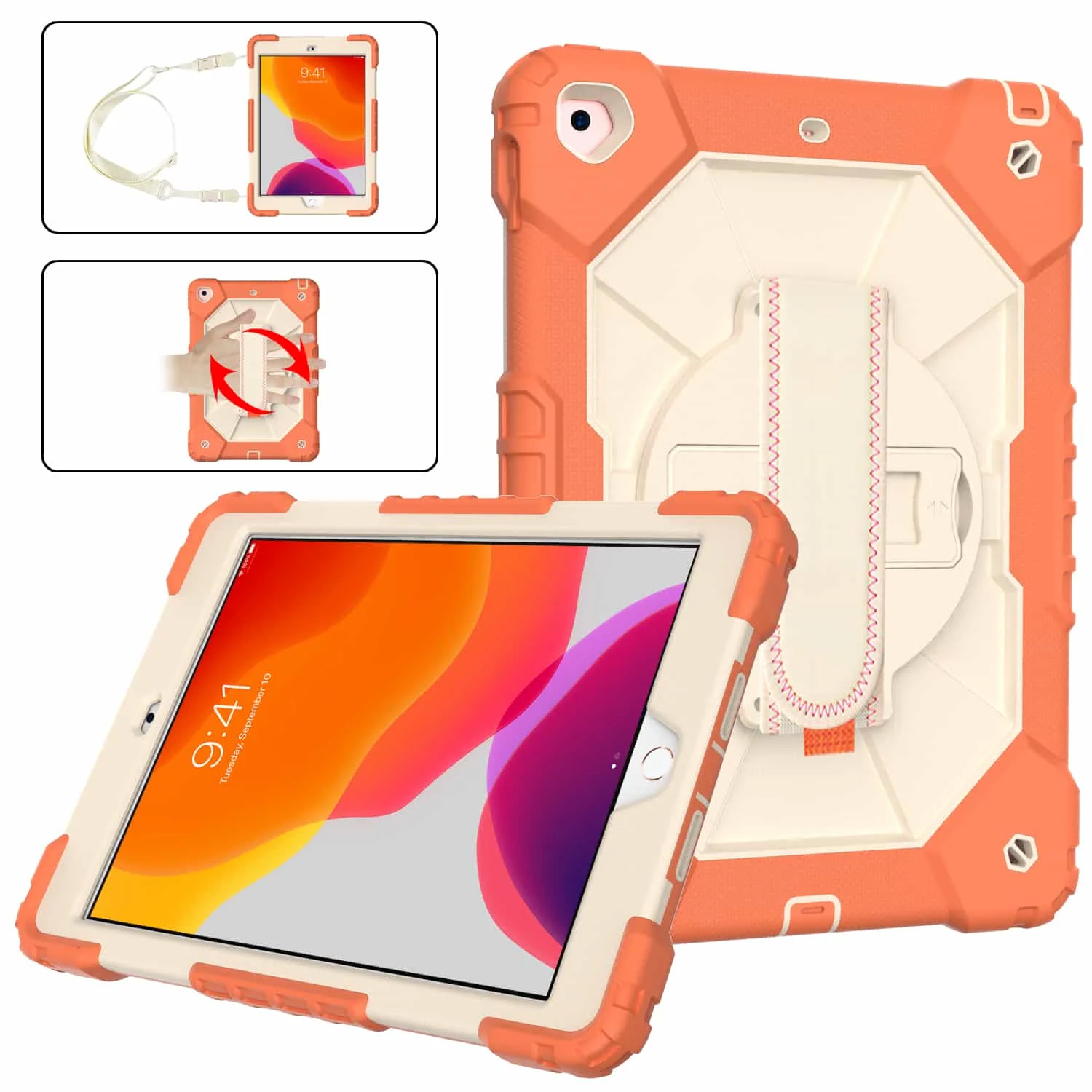 

Case for iPad 10.2"(2019)/10.2"(2020) Shock Proof Full Body Kids Children Safe Non-Toxic Tablet Cover With Pen Slot