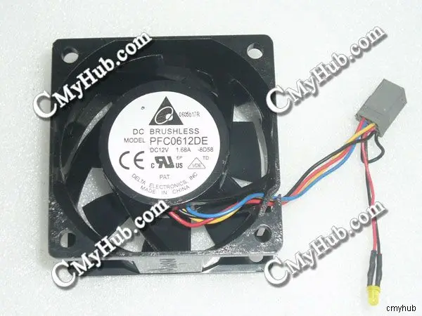 Вентилятор охлаждения DELTA ELECTRONICS PFC0612DE 8D58 постоянный ток 12 В 6038 6 см 60 мм 60x60x38