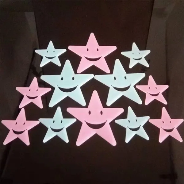 Счастливое Улыбающееся Лицо светящиеся Звездные наклейки 25 г спальня диван
