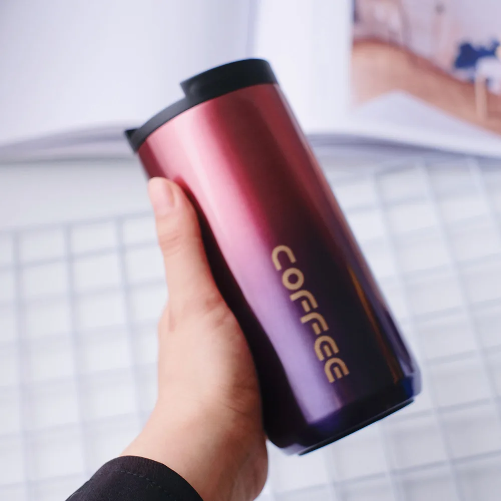 

350ml/500ml Double Stainless steel 304 Coffee Mug Leak-Proof Thermos Mug Travel Thermal Cup Thermosmug For Gifts