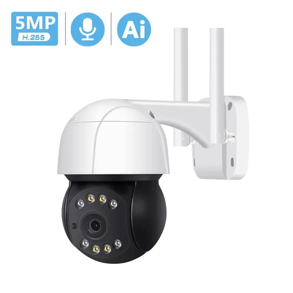 

5MP 3MP PTZ IP Camera Wifi Outdoor Auto Tracking Audio Record CCTV Camera 4X Digital Zoom AI Human Detection Wireless Camera IP