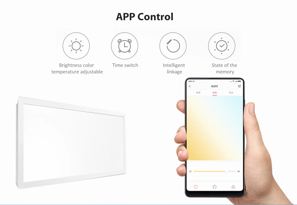 YEELIGHT умный светодиодный потолочный светильник 300*300 мм/300*600 мм AC220V приложение управление затемнения пылезащитный домашний потолочный светильник