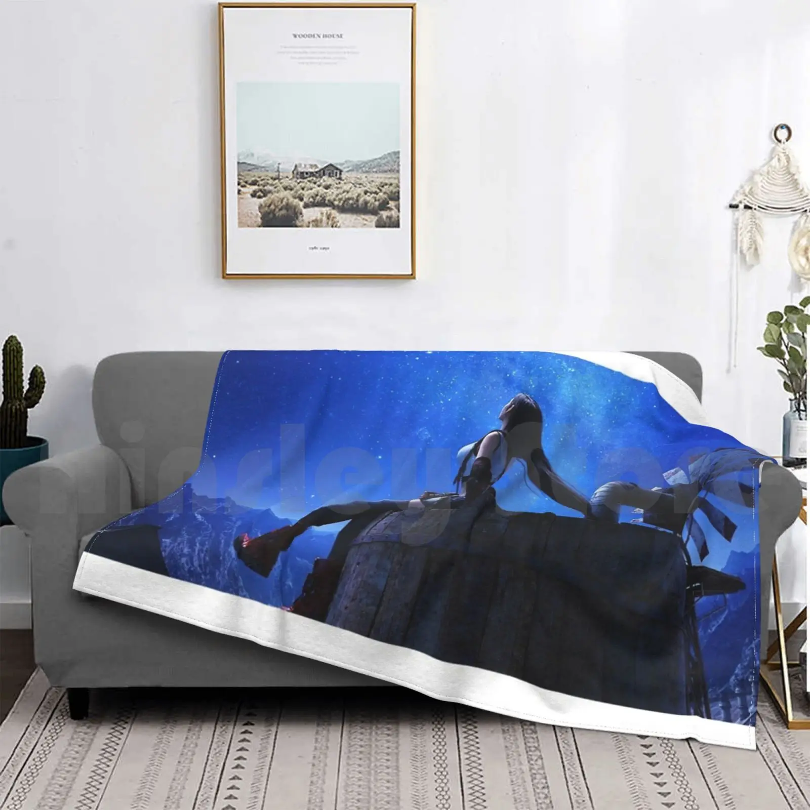 Фоновое одеяло Ffvii Tifa супермягкая теплая искусственная тонкая Ff7 финальная