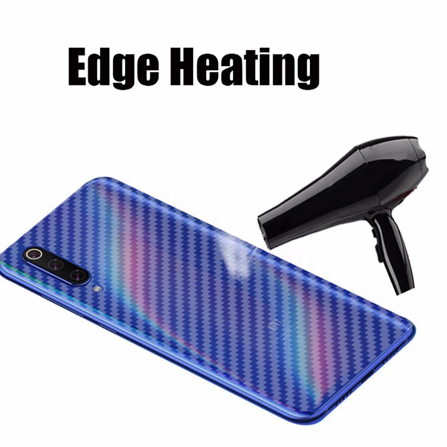 5 шт./лот 3D углеродное волокно полное покрытие защита для задней панели экрана Xiaomi