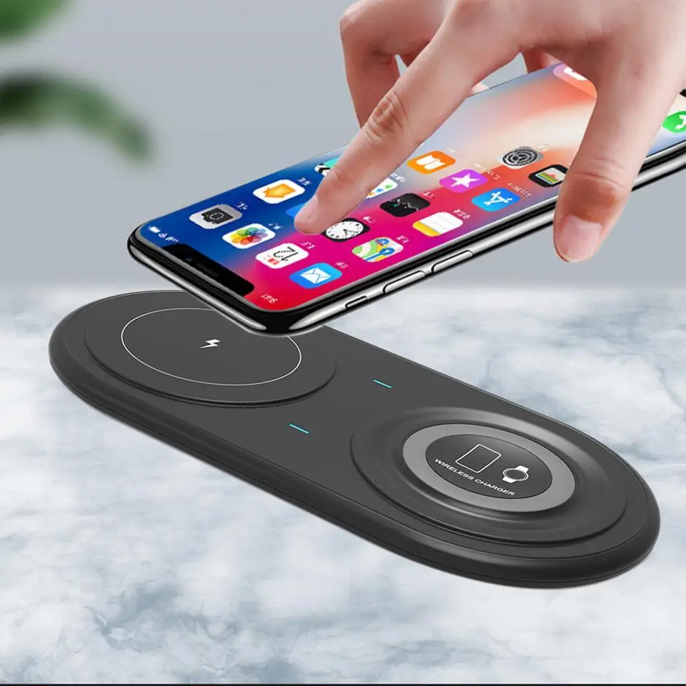

Fast Dual 2in1 Mobile Phone Wireless Charger Pad Qi-certified Charger Delivers To Your Phone Wirelessly For Fast Charging