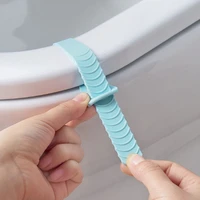 home silica gel toilet lid lifter bathroom anti dirty handle open fold toilet seat toilet portable hygienic handle cover device