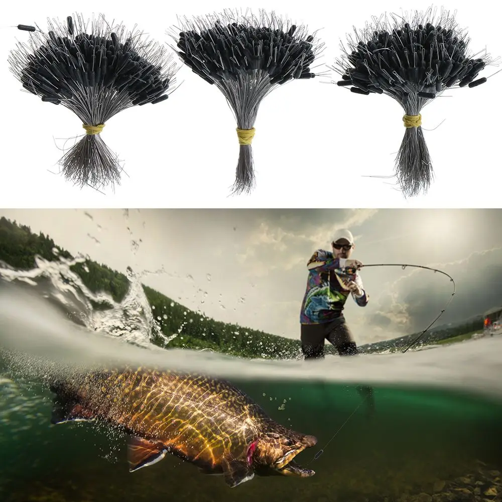 

Silicone Black Stopper Resistance Space Bean Float Fishing Bobber fishing gear Connector