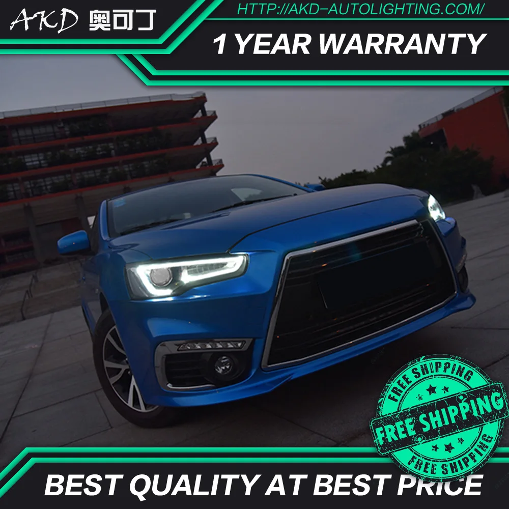 AKD тюнинг автомобильных фар для Mitsubishi Lancer EX 2008-2016 светодиодные фары DRL ходовые